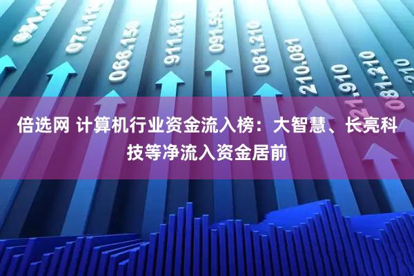 倍选网 计算机行业资金流入榜：大智慧、长亮科技等净流入资金居前