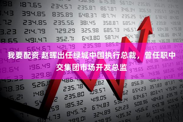 我要配资 赵晖出任绿城中国执行总裁，曾任职中交集团市场开发总监