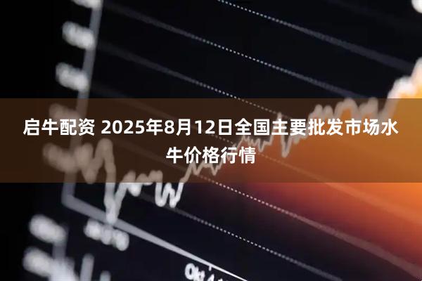 启牛配资 2025年8月12日全国主要批发市场水牛价格行情